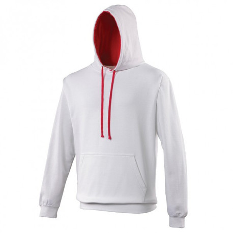 Sweat à capuche bicolore "AWDIS" vierge ou à personnaliser