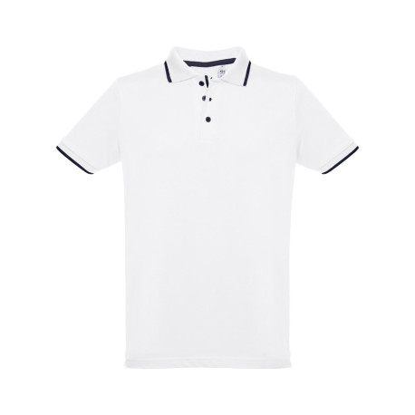 THC ROME WH. Polo slim fit pour homme vierge ou à personnaliser