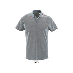 Polo homme avec liseré tricolore SOL'S vierge ou à personnaliser